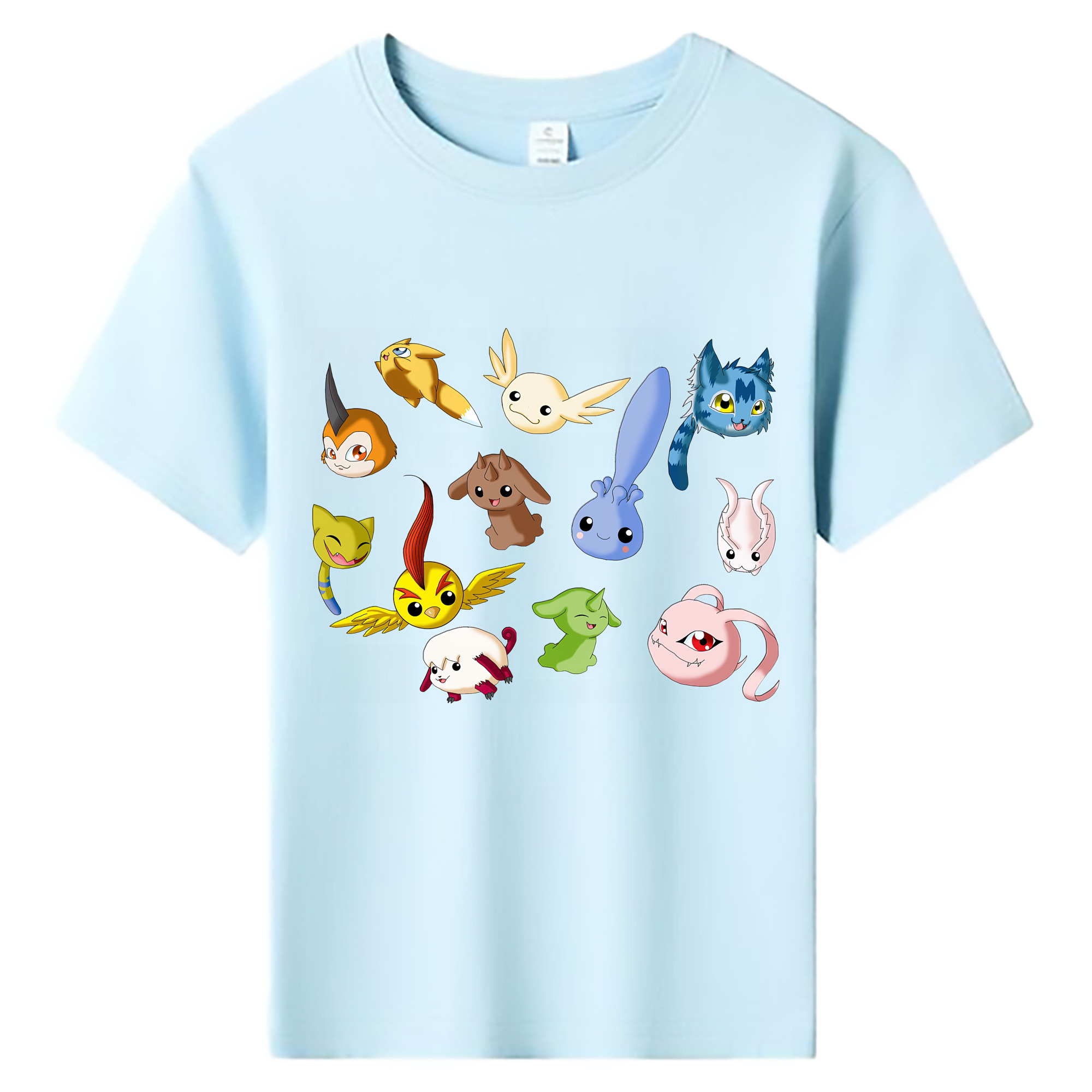 （画像用） Digimon デジタルモンスター/デジモン 綿100％キッズTシャツ（フロントプリント）